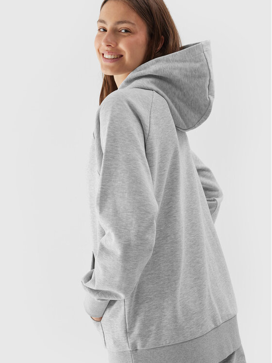 4F 4F Μπλούζα 4FAW23TSWSF0725 Γκρι Regular Fit