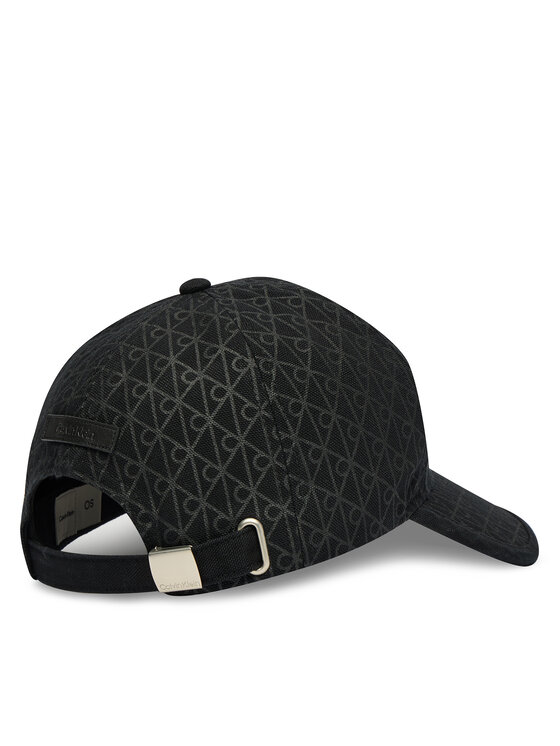 Calvin Klein Calvin Klein Czapka z daszkiem Emblem Print W Leather Patch Cap LV04D5029G Czarny