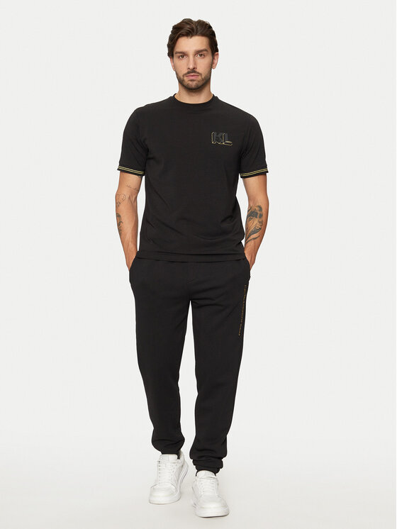 KARL LAGERFELD KARL LAGERFELD Póló 755463 551235 Fekete Regular Fit