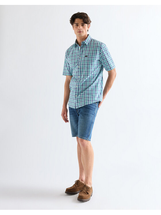 Wrangler Wrangler Szorty jeansowe TEXAS SHORTS Niebieski Straight Leg