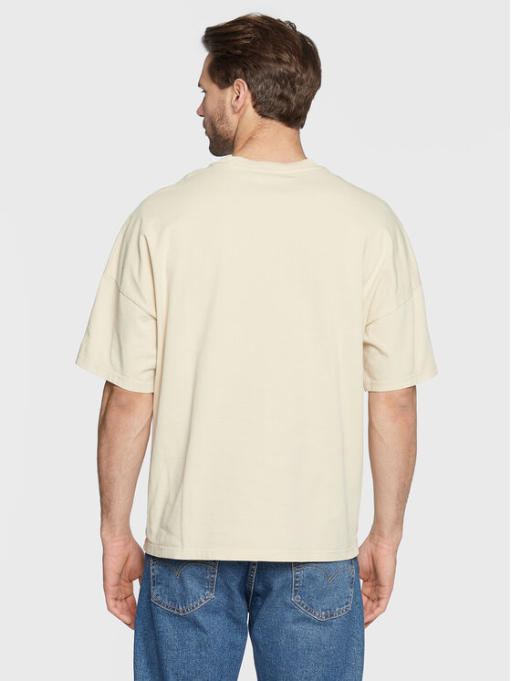 T-shirt Fizvalley MFIZ02AH22 Écru Regular Fit