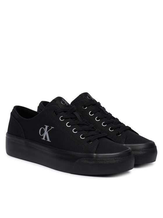 Calvin Klein Calvin Klein Αθλητικά Vulc Flatform Low Canvas Mg YW0YW01763 Μαύρο