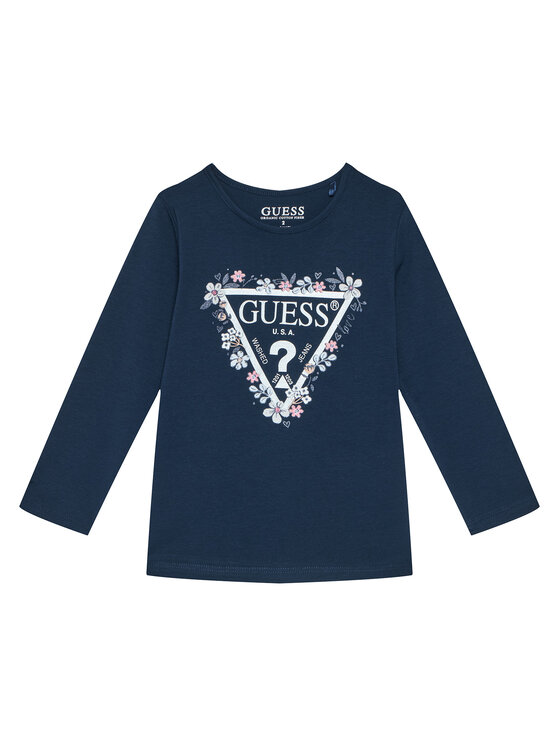 Guess Guess Bluză K5BI08 J1314 Bleumarin Regular Fit