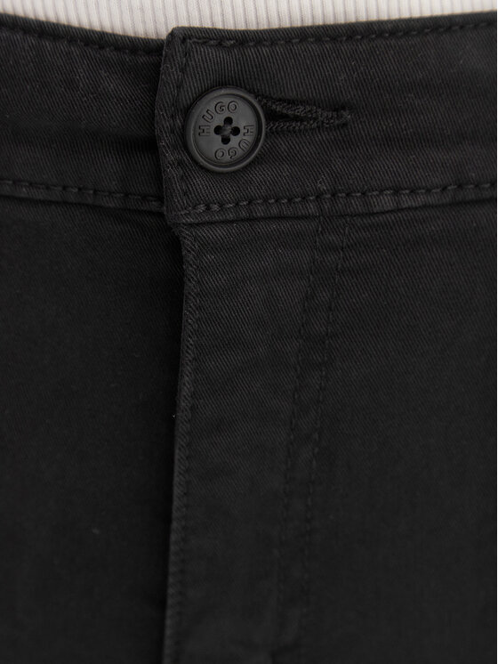 HUGO HUGO Stoffhose Hizama 50555763 Schwarz Regular Fit