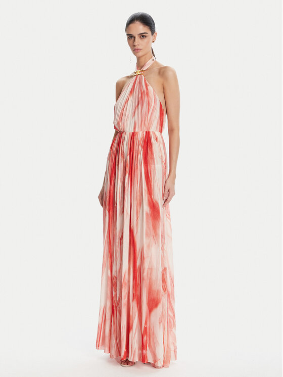 Elisabetta Franchi Elisabetta Franchi Sukienka letnia ABR4752E2 CP9 Czerwony Regular Fit
