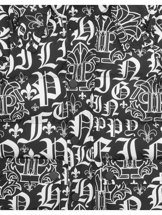 PHILIPP PLEIN PHILIPP PLEIN Kurtka puchowa 20155 Czarny Regular Fit
