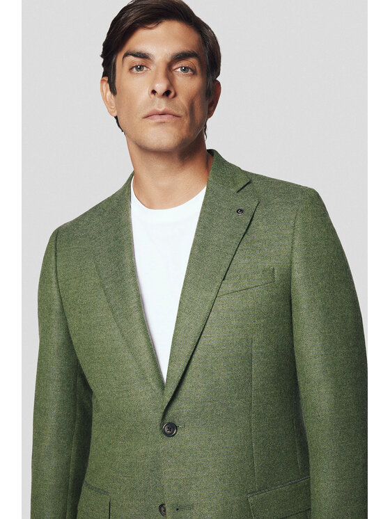 Lancerto Lancerto Marynarka Syracuse MA073224000012 Zielony Slim Fit