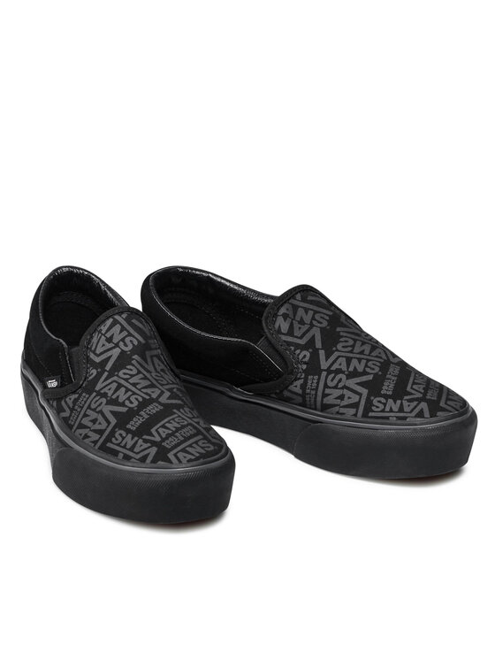 Vans Vans Tenisenes Ua Classic Slip-On Platform VN0A3JEZWW01 Melns