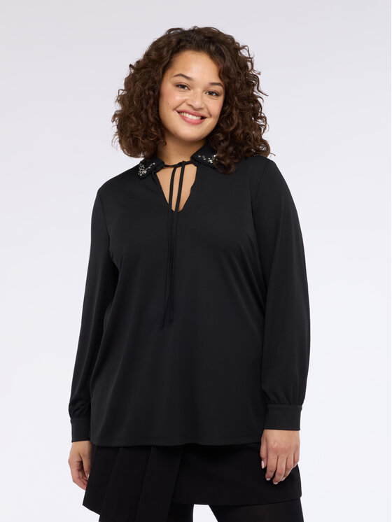 Fiorella Rubino Fiorella Rubino T-shirt G09HL009116N033 Nero Regular Fit