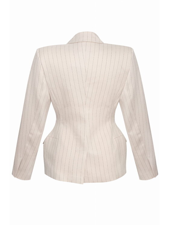 Magda Matyja Magda Matyja Marynarka Francesca Blazer Petite XS/S Beżowy Slim Fit