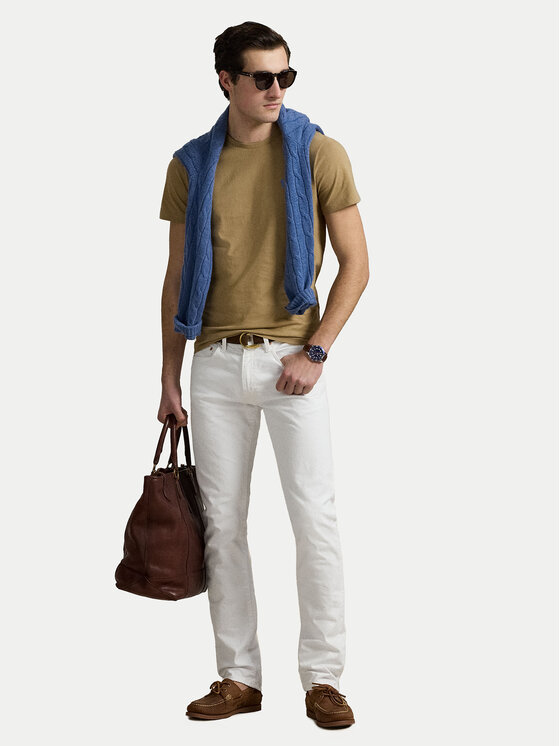 Polo Ralph Lauren Polo Ralph Lauren Póló 710671438429 Bézs Custom Slim Fit