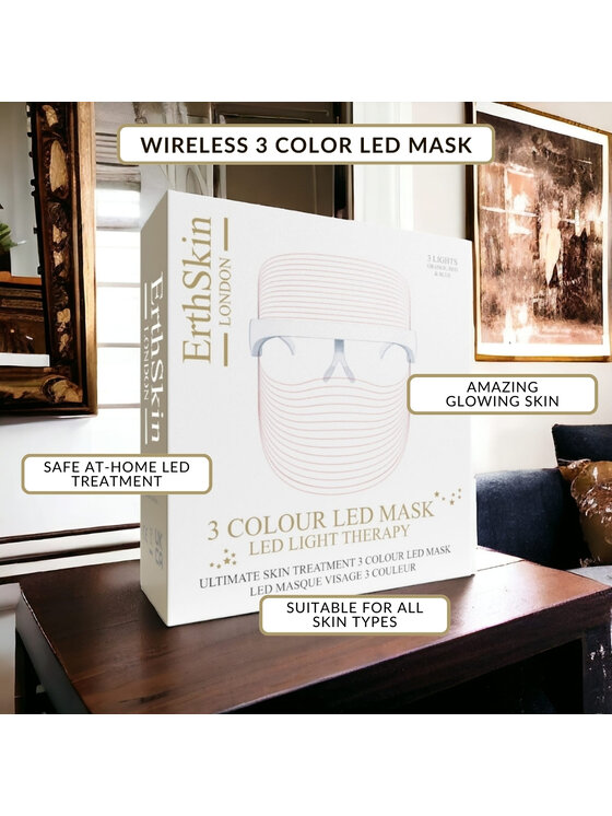Erthskin London Erthskin London Bezprzewodowa maska z 3 kolorami diod LED Maska LED