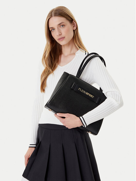 Plein Sport Plein Sport Ročna torba Medium Tote Blake 2110060 Črna