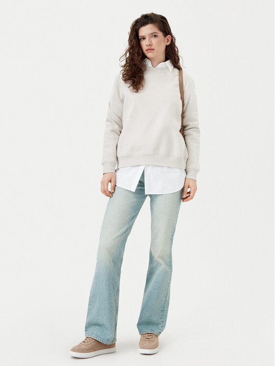 Calvin Klein Jeans Calvin Klein Jeans Pulóver Institutional Graphic J20J224731 Bézs Regular Fit