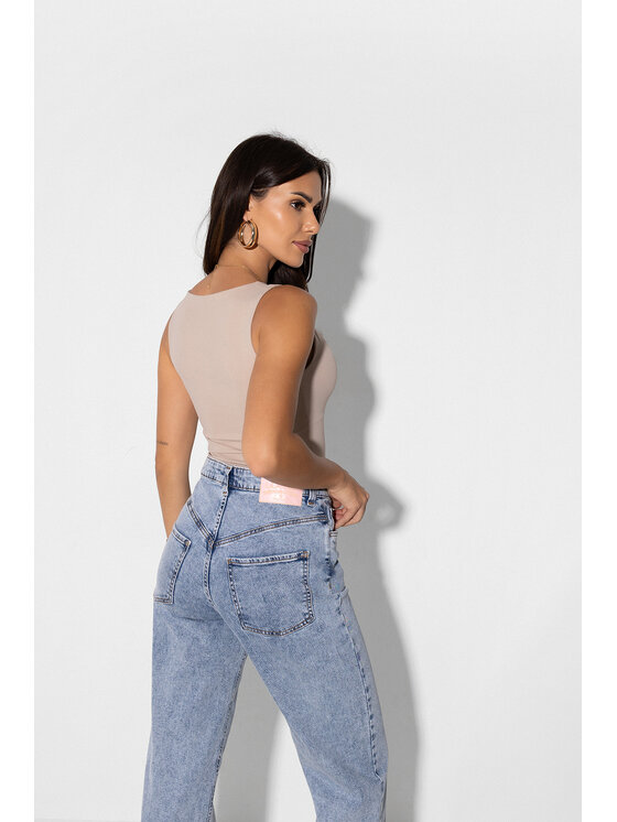 LilaLou LilaLou Bluzka Betty Beżowy Active Fit