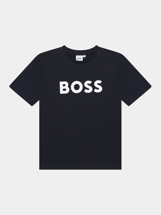 Boss T-krekls J25P24 D Tumši zils Regular Fit