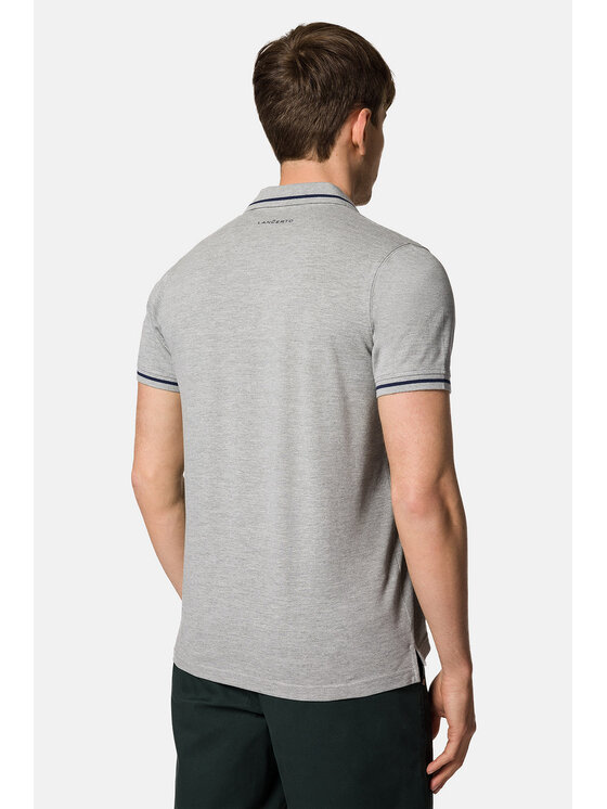 Lancerto Lancerto Polo Tom PO073123000040 Szary Regular Fit