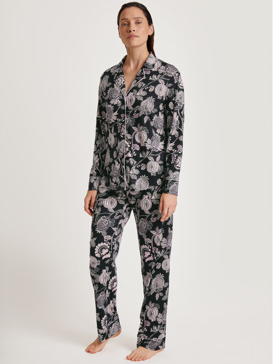 Calida Calida Koszula nocna 42955 Czarny Comfortable Fit