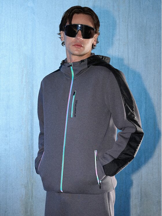 4F 4F Bluza IN MOTION Szary Regular Fit