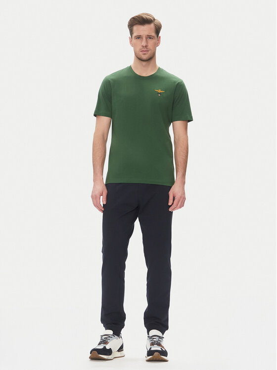 Aeronautica Militare Aeronautica Militare Marškinėliai 251TS1580J372 Žalia Regular Fit