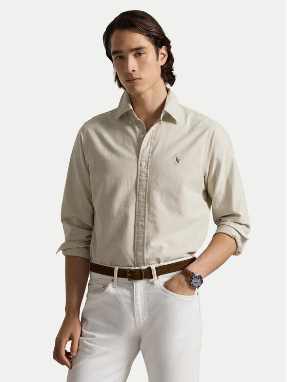 Polo Ralph Lauren Cămașă 710792161019 Bej deschis Slim Fit