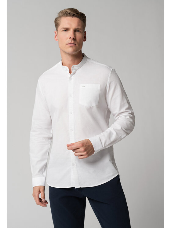 Volcano Volcano Koszula K-LANGE Biały Regular Fit