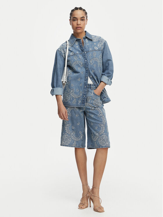 Liu Jo Liu Jo Džinsa krekls UA6145 D0313 Zils Regular Fit