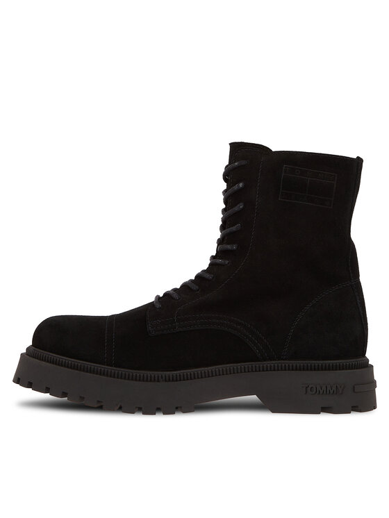 Tommy Jeans Tommy Jeans Schnürstiefeletten Tjm Casual Boot Suede EM0EM01336 Schwarz