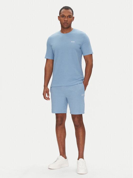 BOSS BOSS Pyjamashorts Waffle Shorts 50535884 Himmelblau Relaxed Fit