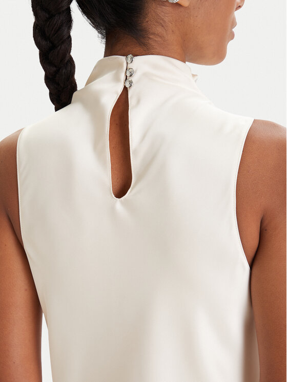 Patrizia Pepe Patrizia Pepe Φόρεμα κοκτέιλ 8A1627/A269-W409 Εκρού Regular Fit