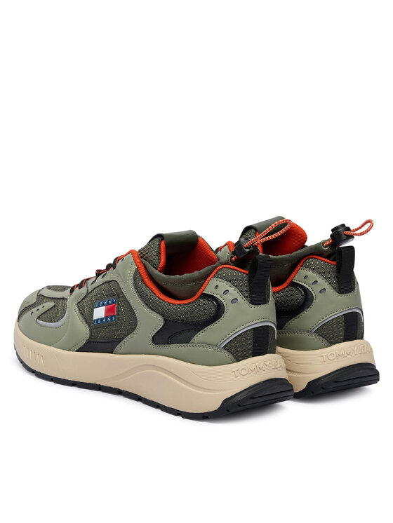 Tommy Jeans Tommy Jeans Sneakersy Tjm Runner Mix Material EM0EM01620 Kaki