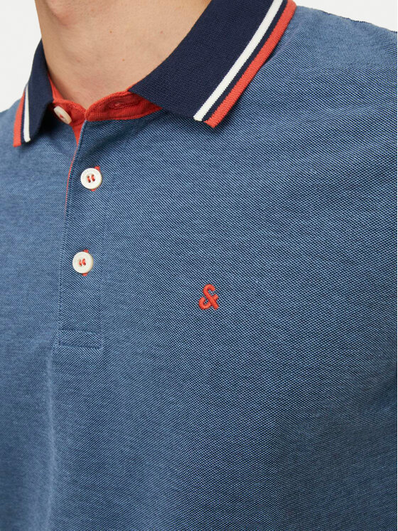 Jack & Jones Jack & Jones Polo Paulos 12136668 Niebieski Slim Fit