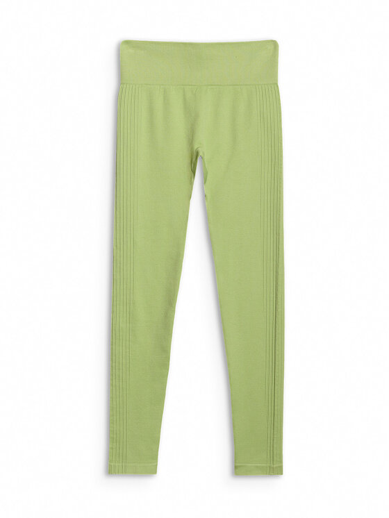 4F 4F Legginsy BASIC+ Zielony jasny Slim Fit