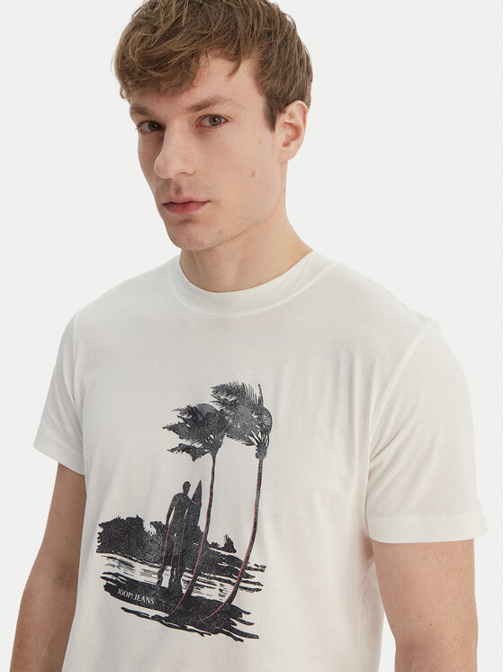 JOOP! Jeans JOOP! Jeans Tricou JJJ-Lanakila 30101983 Écru Regular Fit