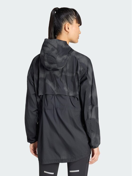 adidas adidas Kurtka do biegania 169469 Czarny Loose Fit