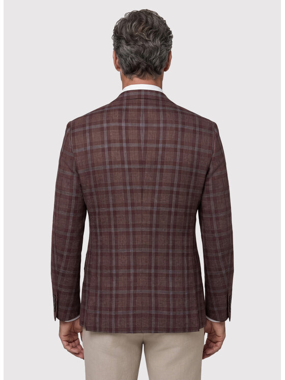 Pako Lorente Pako Lorente Marynarka P26WF-3X-017 Bordowy Straight Fit