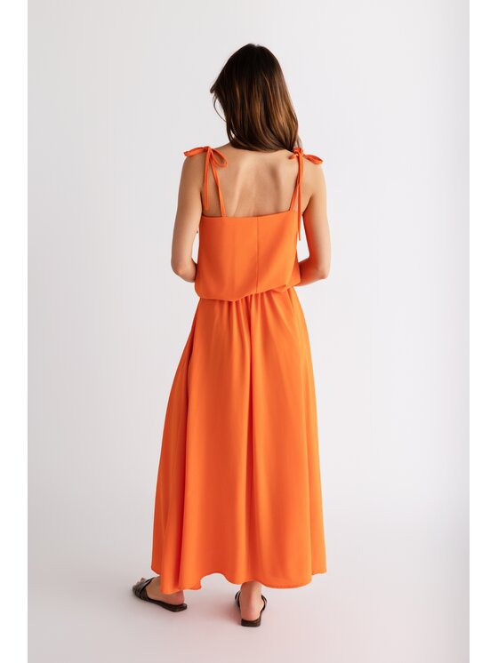 STONE SKIRTS STONE SKIRTS Sukienka letnia Luisa Pomarańczowy Regular Fit