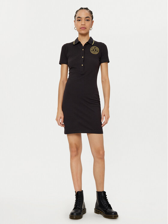 Versace Jeans Couture Versace Jeans Couture Každodenní šaty 78HAOT01 Černá Regular Fit