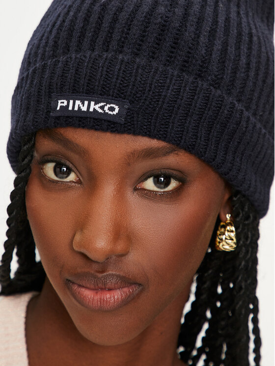 PINKO Pinko Шапкa Lambkin Cuffia AI 24-25 BLK01 104489 A1CH Cиній