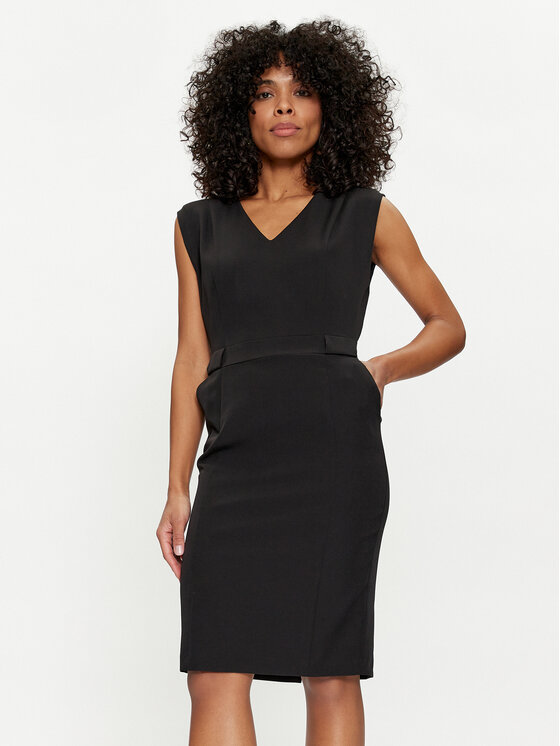 Fracomina Fracomina Rochie de zi FS24SD1002W42901 Negru Regular Fit