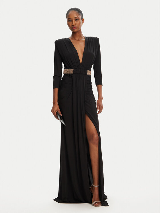 Babylon Babylon Večernja haljina S00862 Crna Regular Fit