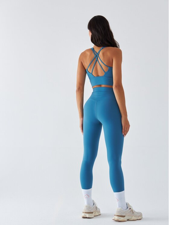 BeShaped BeShaped Legginsy Sportowe - Morning Dew Niebieski Shaping Fit