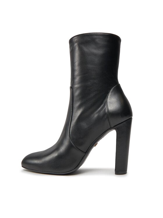 Stuart Weitzman Stuart Weitzman Polokozačky Vida 100 Zip Bootie SG232 Černá