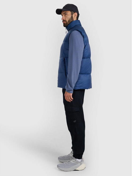 4F 4F Kamizelka 4FWAW25TVJAM229-32S Niebieski Regular Fit