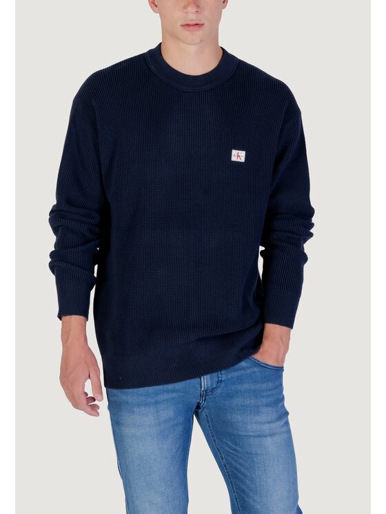 Calvin Klein Jeans Calvin Klein Jeans Πουλόβερ LS EZ COTTON WAFFLE Μπλε To Fit
