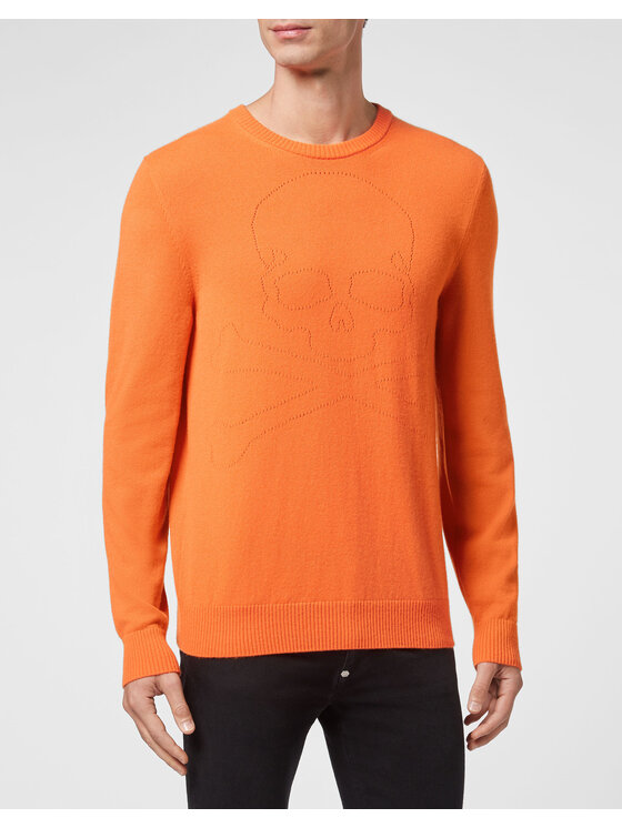 PHILIPP PLEIN PHILIPP PLEIN Longsleeve 2023 Pomarańczowy Regular Fit