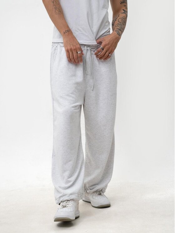 Jigga Wear Jigga Wear Spodnie dresowe 130373 Szary Baggy Fit