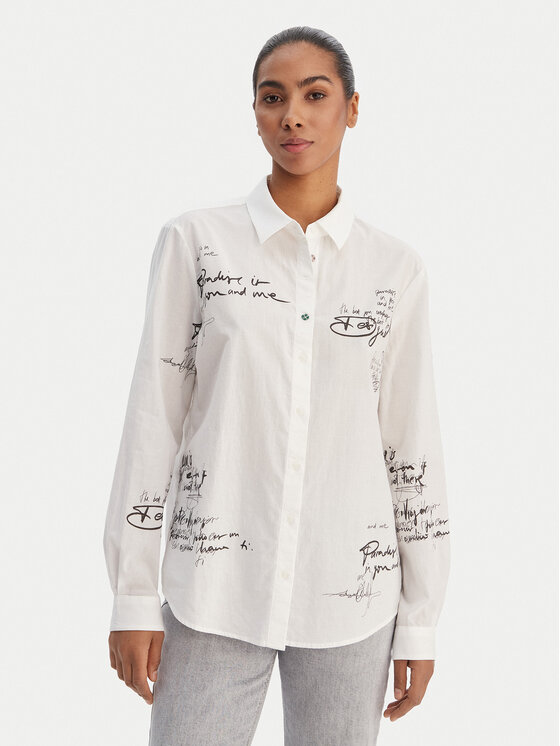 Desigual Desigual Camicia 26SWCW09 Bianco Regular Fit