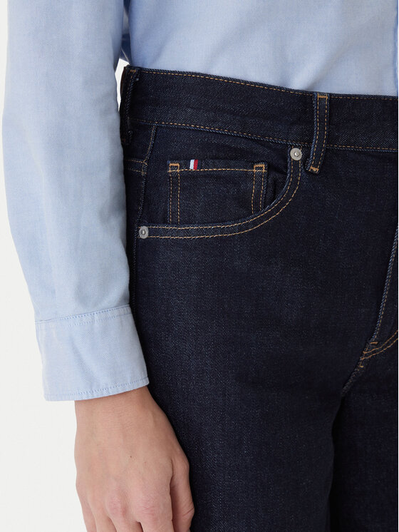 Tommy Hilfiger Tommy Hilfiger Jeans hlače 70's WW0WW48395 Mornarsko modra Wide Leg