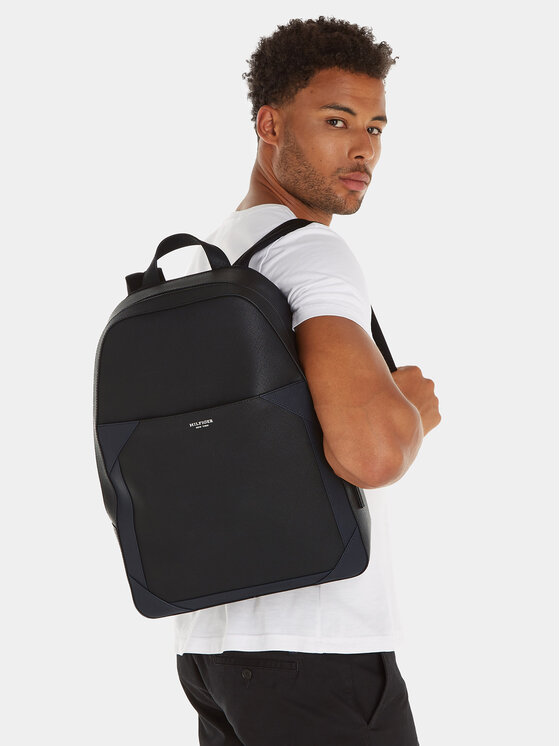 Tommy Hilfiger Tommy Hilfiger Nahrbtnik Th Saffiano Backpack AM0AM12213 Črna